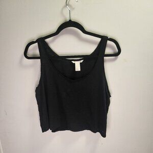H&M Basic Black Crop Top - Size S